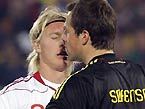 丹麦球员亲吻庆胜利