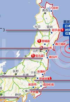 受日本强震影响汽车工厂分布图