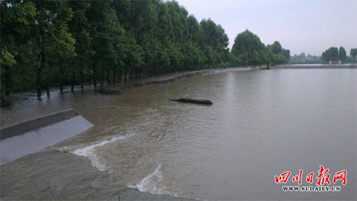 安县境内干河子部分河堤严重受损。